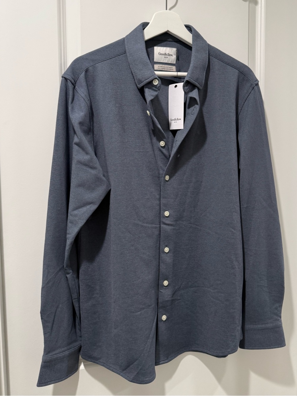 Goodfellow & Co Slate Blue Casual Button-Down Shirt